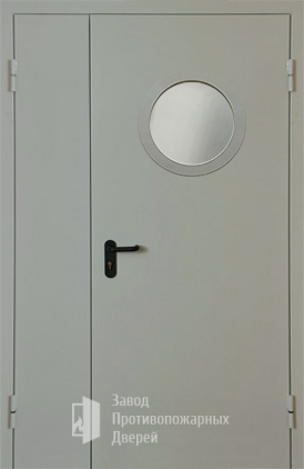Фото двери «Полуторная с круглым стеклом EI-30» в Королеву