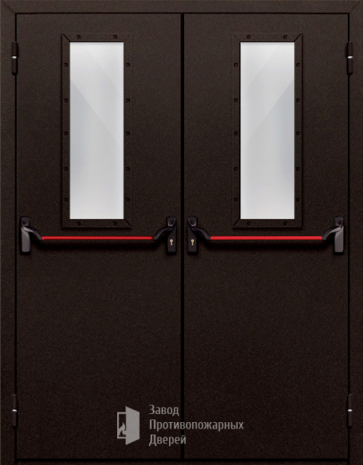 Фото двери «Двупольная со стеклом и антипаникой №610» в Королеву