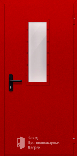 Фото двери «Однопольная со стеклом (красная)» в Королеву