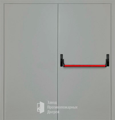 Фото двери «Двупольная глухая с антипаникой (2 створки) EI-30» в Королеву