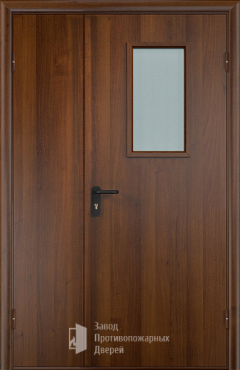 Фото двери «Полуторная МДФ со стеклом EI-30» в Королеву