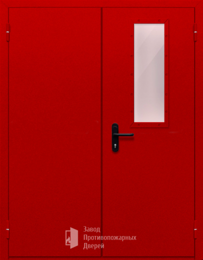 Фото двери «Двупольная со стеклом (красная)» в Королеву