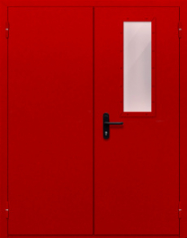 Фото двери «Двупольная со стеклом (красная)» в Королеву