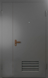 Фото двери «Техническая дверь №7 полуторная с вентиляционной решеткой» в Королеву