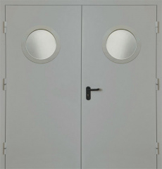 Фото двери «Двупольная с круглым стеклом EI-30» в Королеву