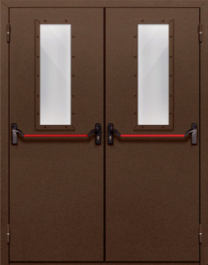 Фото двери «Двупольная со стеклом и антипаникой №68» в Королеву