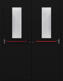 Фото двери «Двупольная со стеклом и антипаникой №64» в Королеву