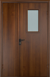 Фото двери «Полуторная МДФ со стеклом EI-30» в Королеву