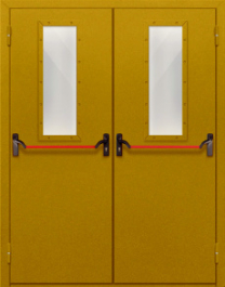 Фото двери «Двупольная со стеклом и антипаникой №65» в Королеву